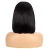 12-Inch Straight Bob Wig Human Hair - 13x4 Lace Wig, Pre-Plucked, 200% Density