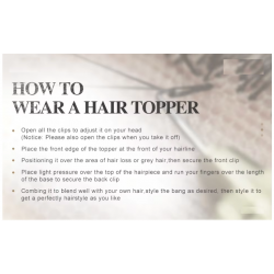12-Inch Ombre Blonde Silk Base Straight Hair Topper - 100% Remy Human Hair Clip-In, 150% Density